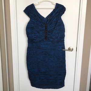 LauraPlus Formal Dress, Blue and Black detail, 18